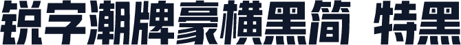 锐字潮牌豪横黑简 特黑