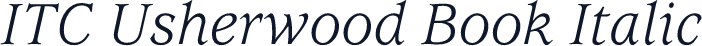 ITC Usherwood Book Italic