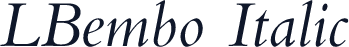 LBembo Italic