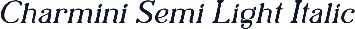 Charmini Semi Light Italic