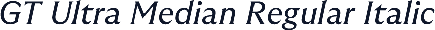 GT Ultra Median Regular Italic