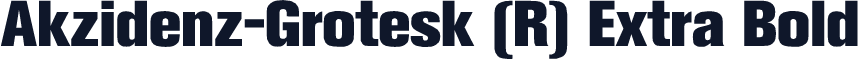 Akzidenz-Grotesk (R) Extra Bold