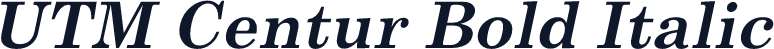 UTM Centur Bold Italic