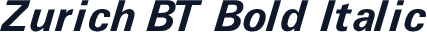 Zurich BT Bold Italic