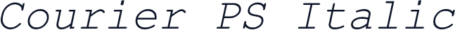 Courier PS Italic