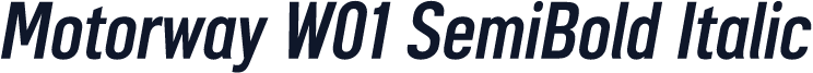 Motorway W01 SemiBold Italic
