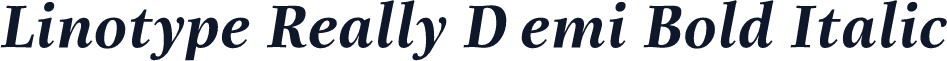 Linotype Really Demi Bold Italic
