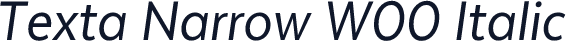Texta Narrow W00 Italic