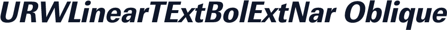 URWLinearTExtBolExtNar Oblique