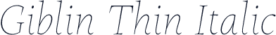 Giblin Thin Italic