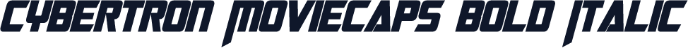Cybertron Moviecaps Bold Italic