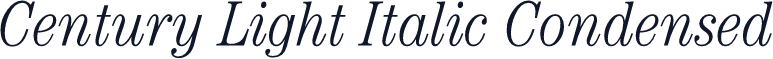 Century Light Italic Condensed
