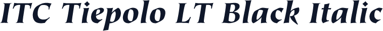ITC Tiepolo LT Black Italic