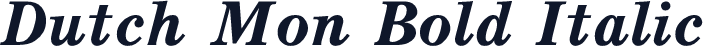 Dutch Mon Bold Italic