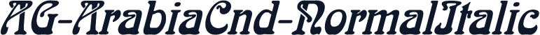 AG-ArabiaCnd-NormalItalic