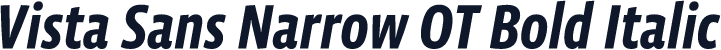 Vista Sans Narrow OT Bold Italic