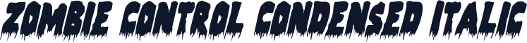 Zombie Control Condensed Italic