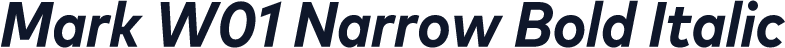 Mark W01 Narrow Bold Italic