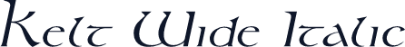 Kelt Wide Italic