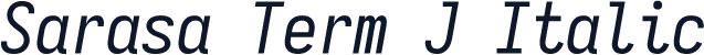 Sarasa Term J Italic