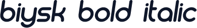 Biysk Bold Italic