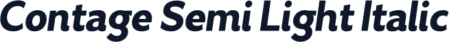Contage Semi Light Italic