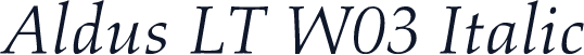 Aldus LT W03 Italic