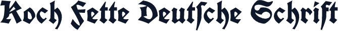 Koch Fette Deutsche Schrift
