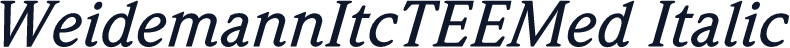 WeidemannItcTEEMed Italic