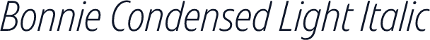 Bonnie Condensed Light Italic