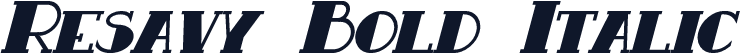 Resavy Bold Italic