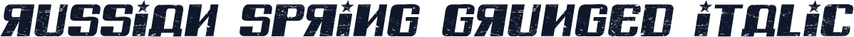 Russian Spring Grunged Italic