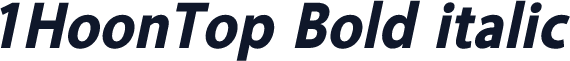 1HoonTop Bold italic