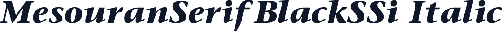 MesouranSerifBlackSSi Italic