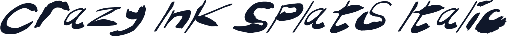 Crazy Ink Splats Italic