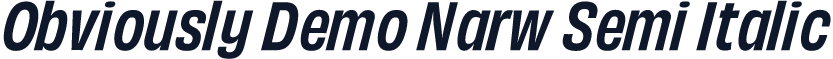 Obviously Demo Narw Semi Italic
