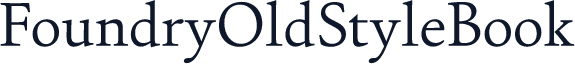 FoundryOldStyleBook