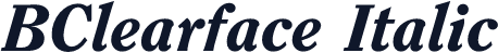 BClearface Italic