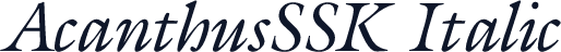 AcanthusSSK Italic