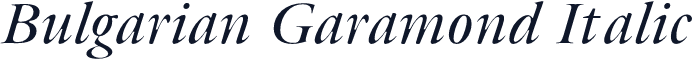 Bulgarian Garamond Italic