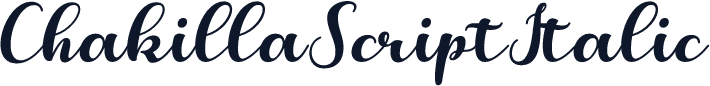 ChakillaScriptItalic