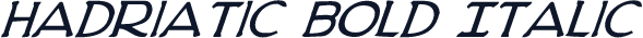 Hadriatic Bold Italic