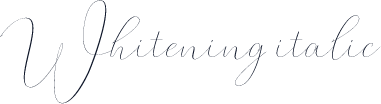 Whitening italic