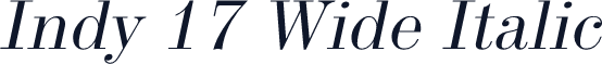 Indy 17 Wide Italic