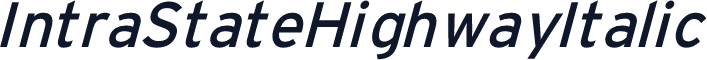 IntraStateHighwayItalic