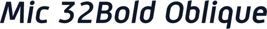 Mic 32Bold Oblique