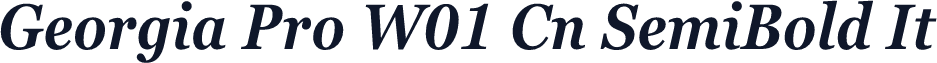 Georgia Pro W01 Cn SemiBold It