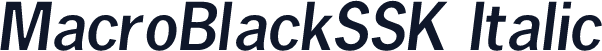 MacroBlackSSK Italic