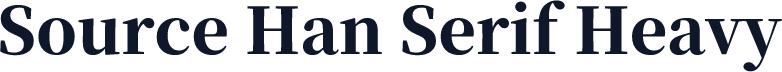 Source Han Serif Heavy