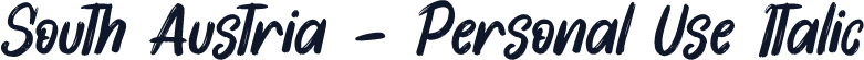 South Austria - Personal Use Italic